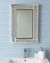 Decorative Silver Sparkle Bathroom Mirror 80x120 cm | Fast UK Delivery
